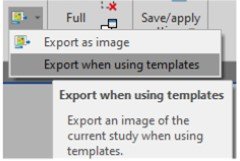 Export studies as images in template mode
